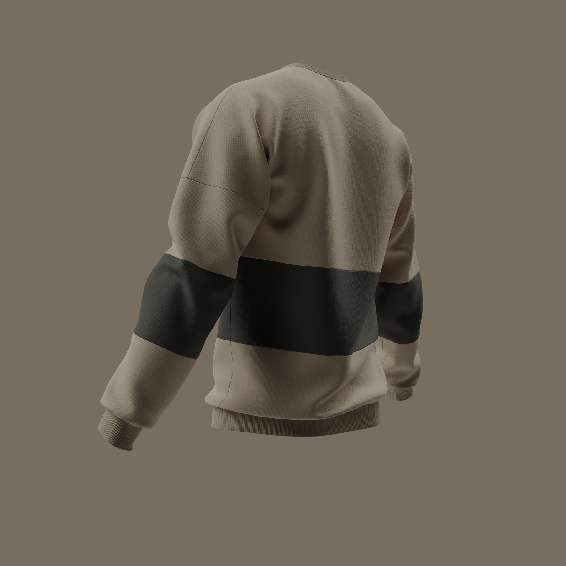 Oversize line sweatshirt 3D model_2