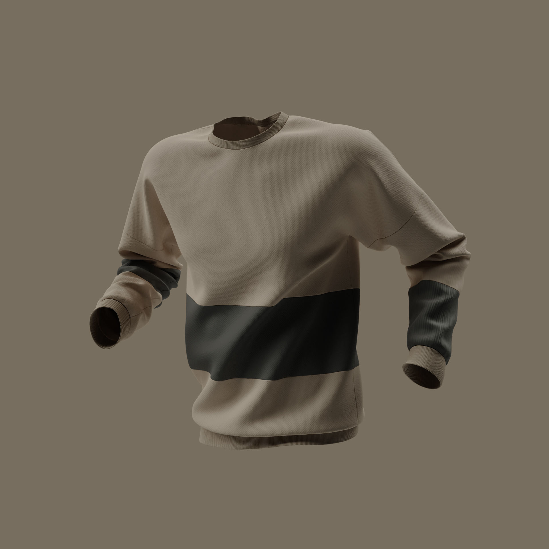 Oversize line sweatshirt 3D model_11