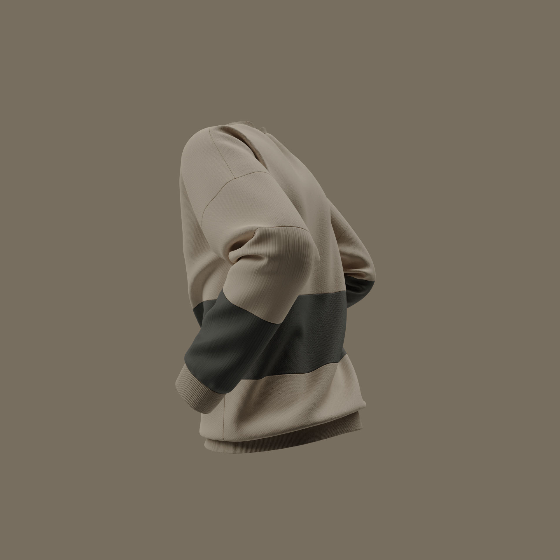 Oversize line sweatshirt 3D model_12