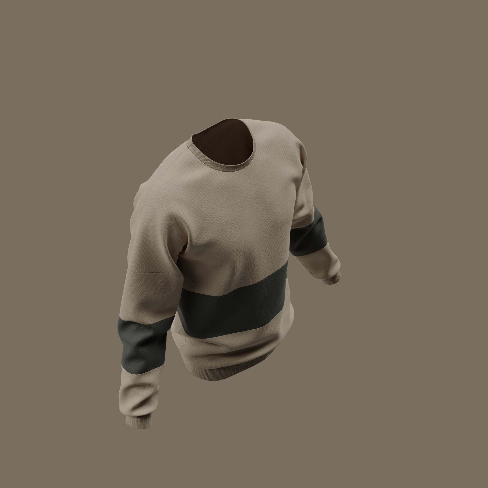 Oversize line sweatshirt 3D model_9