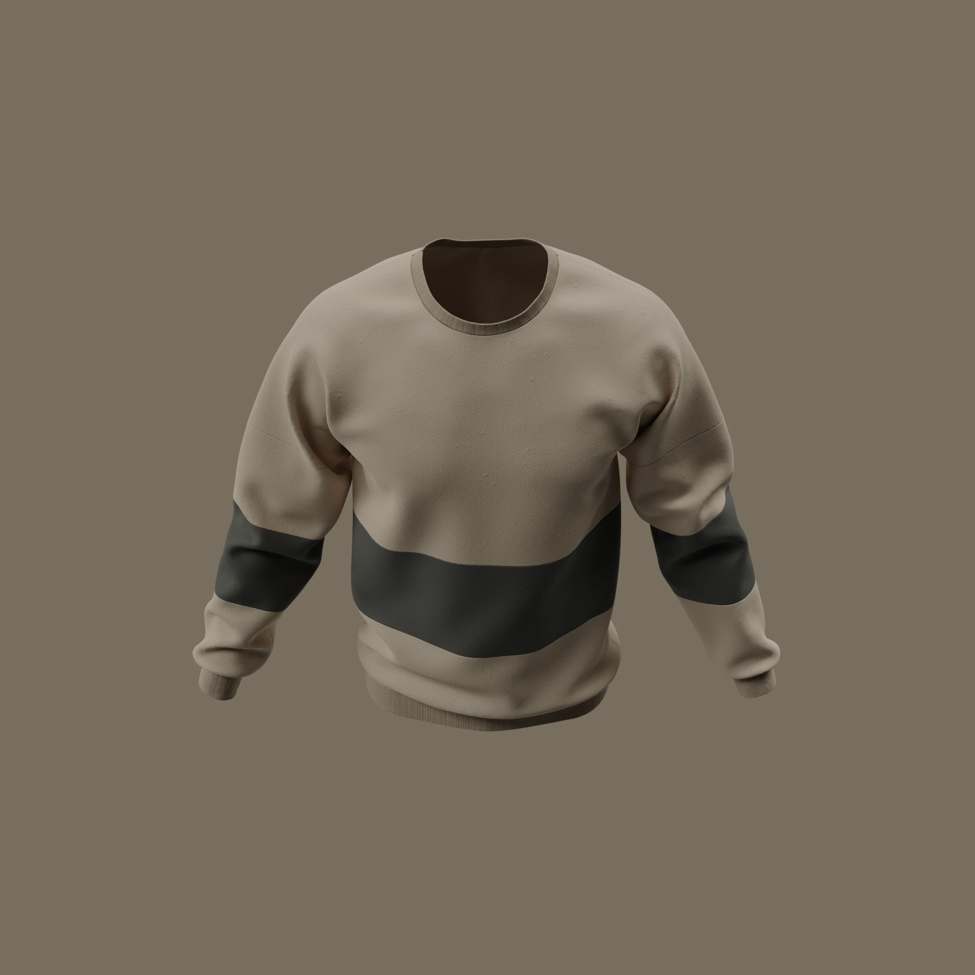 Oversize line sweatshirt 3D model_5