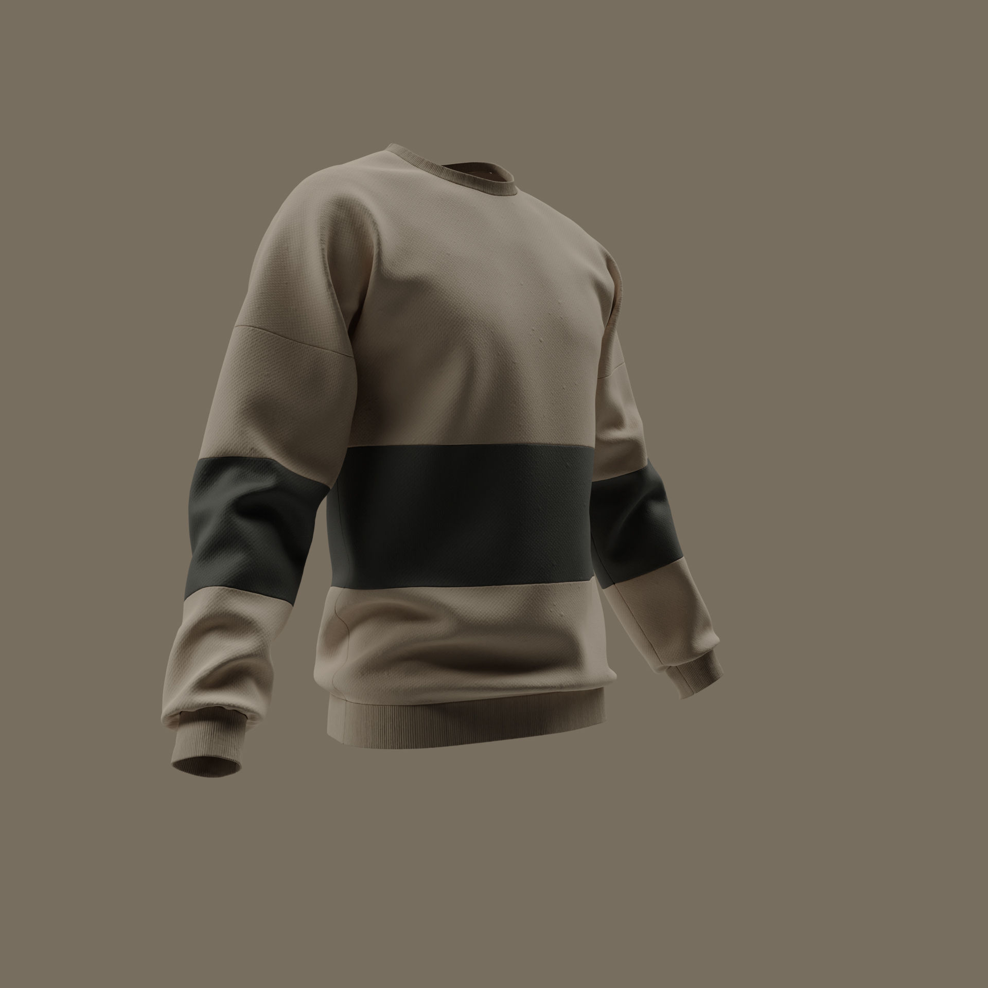 Oversize line sweatshirt 3D model_4