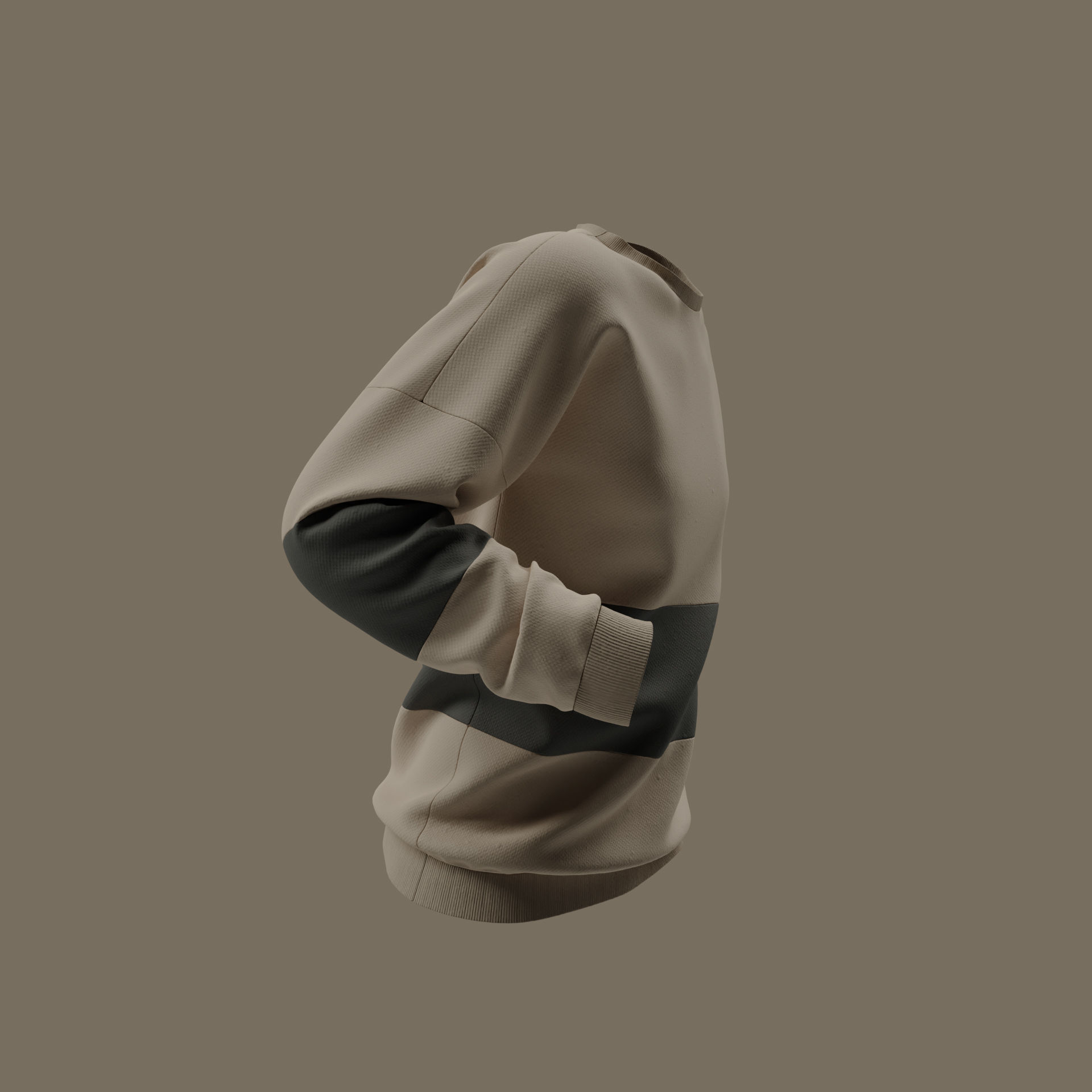 Oversize line sweatshirt 3D model_14