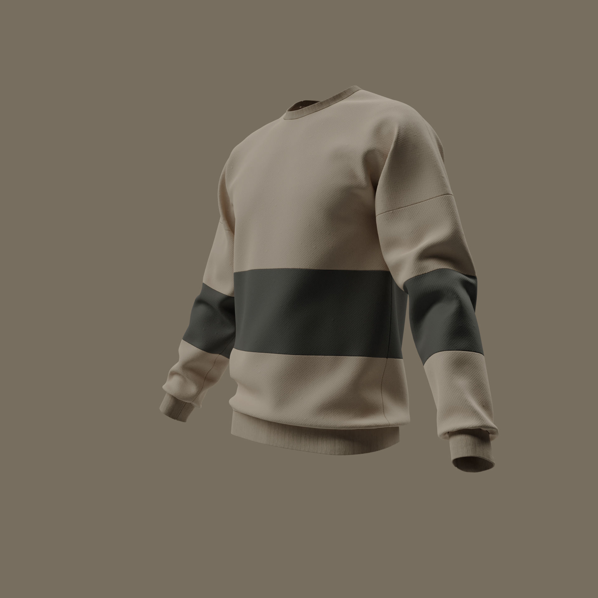 Oversize line sweatshirt 3D model_1