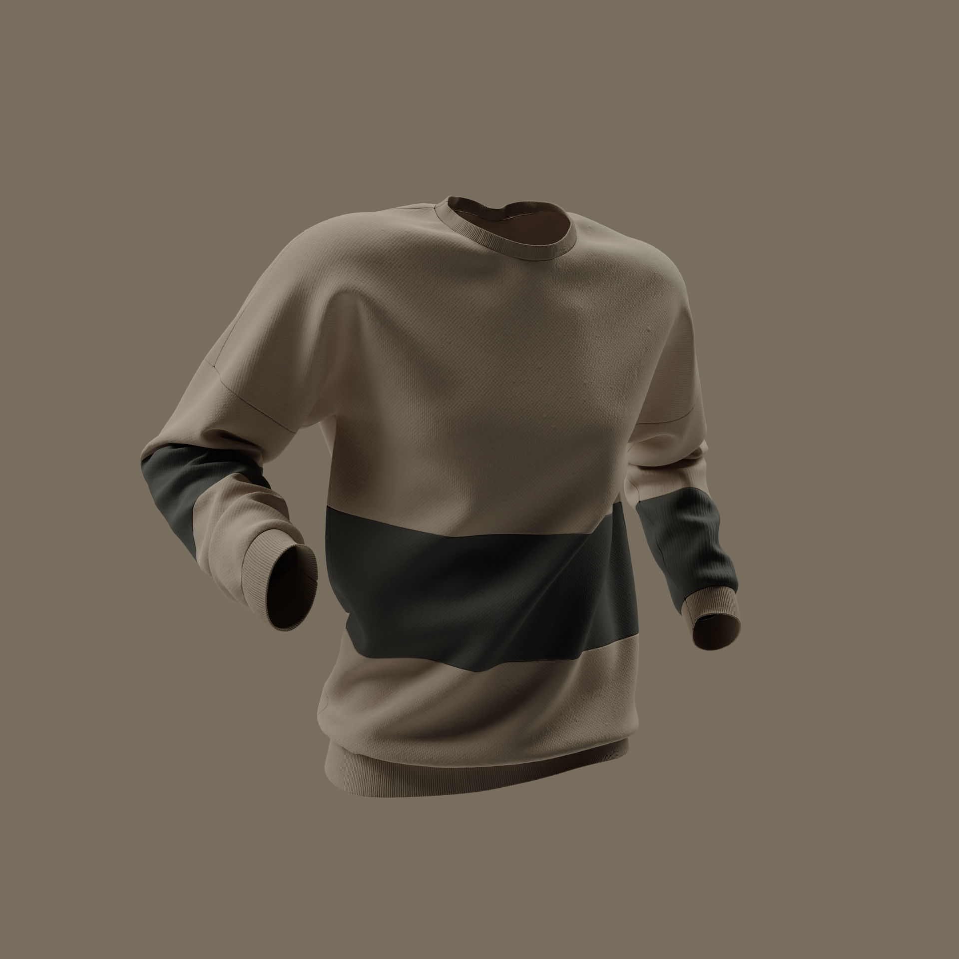 Oversize line sweatshirt 3D model_10