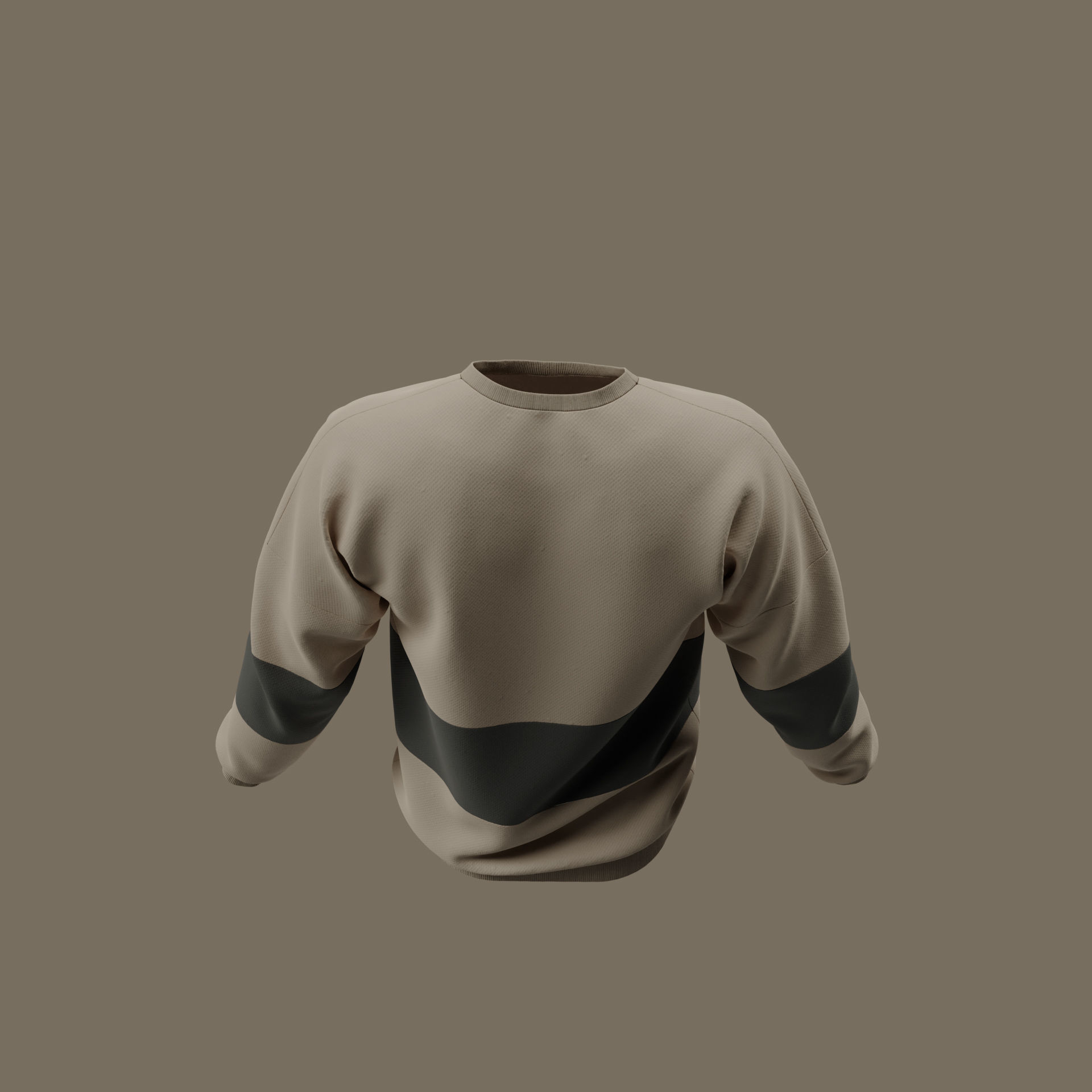 Oversize line sweatshirt 3D model_8