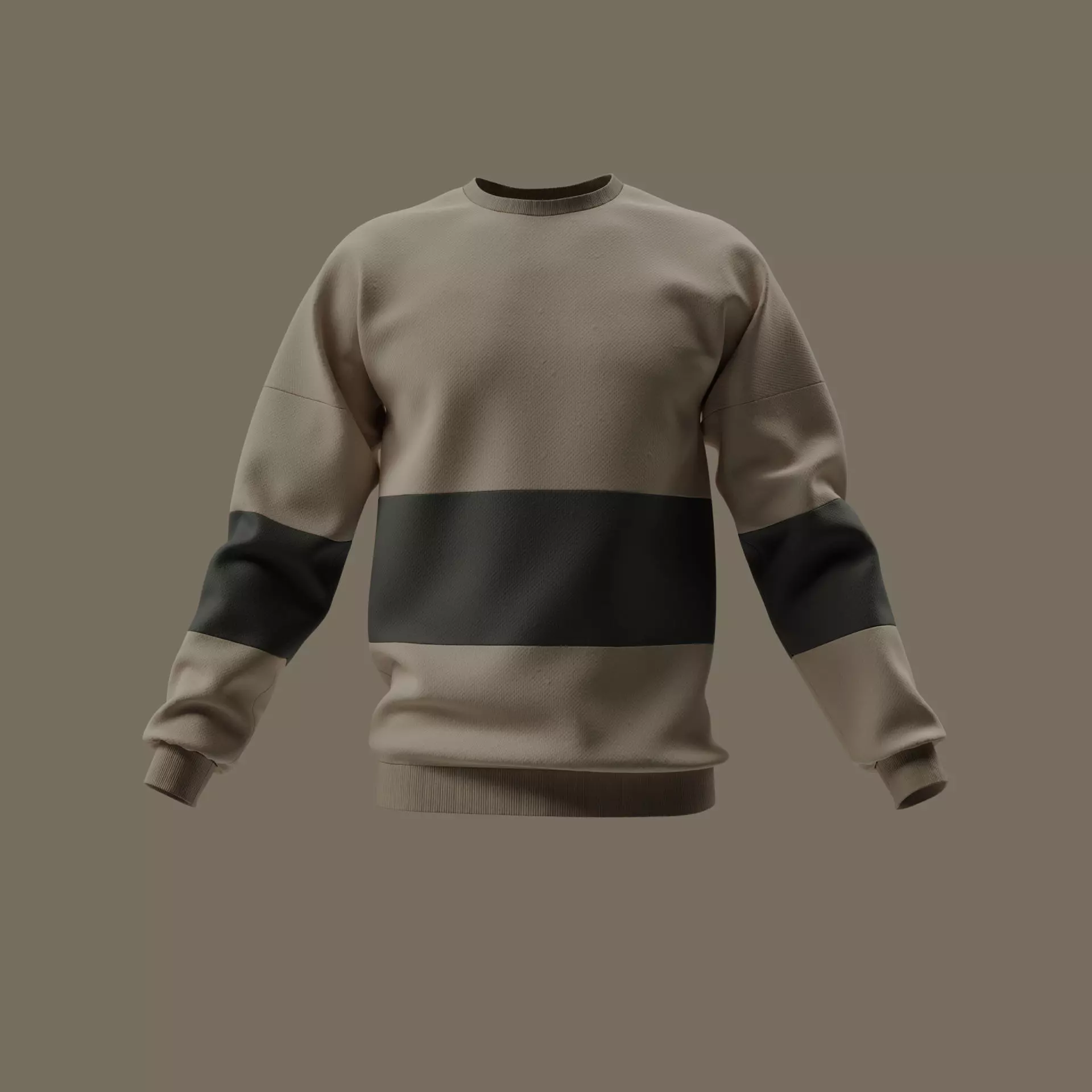 Oversize line sweatshirt 3D model_0