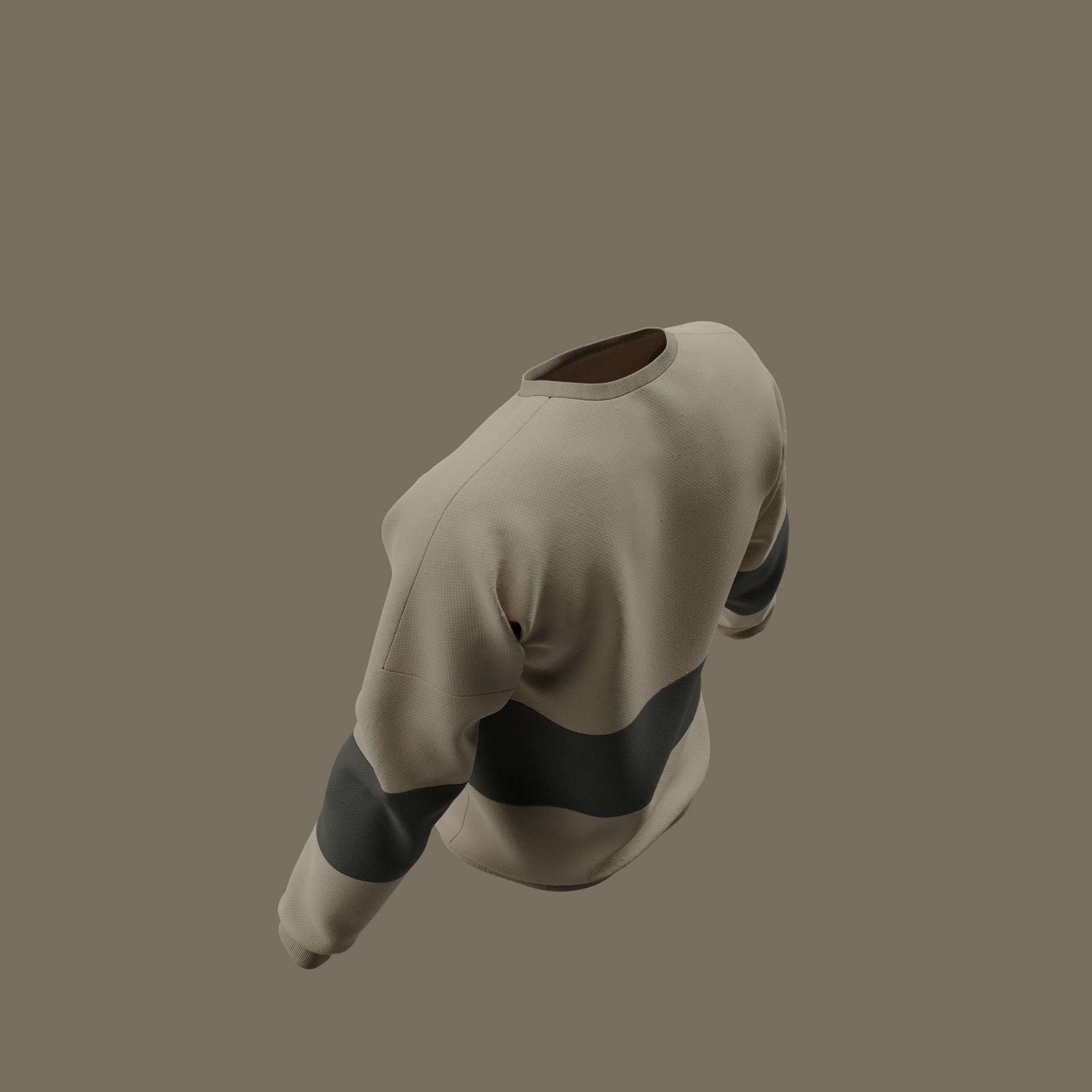 Oversize line sweatshirt 3D model_7