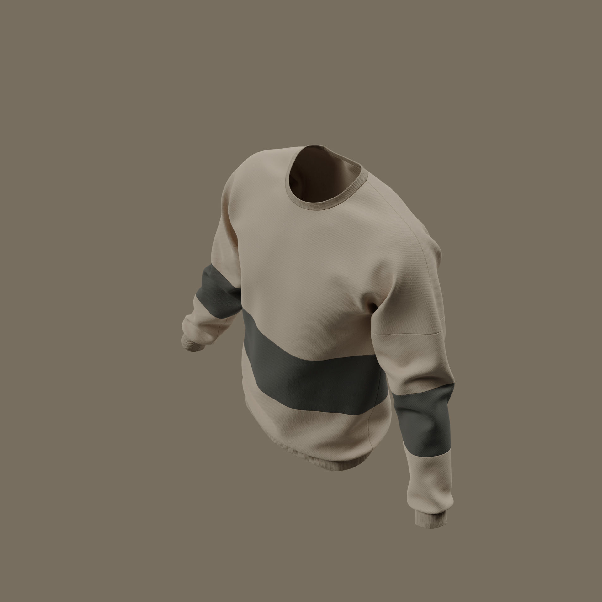 Oversize line sweatshirt 3D model_6