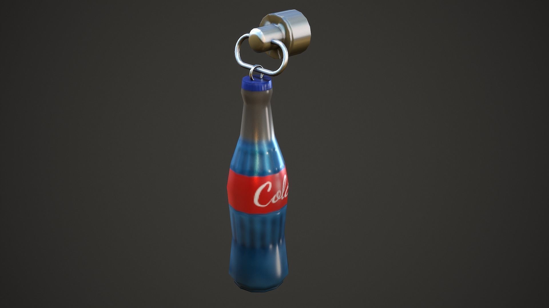 Bottle Weapon Charm - Low Poly Game Ready Low-poly 3D model_4