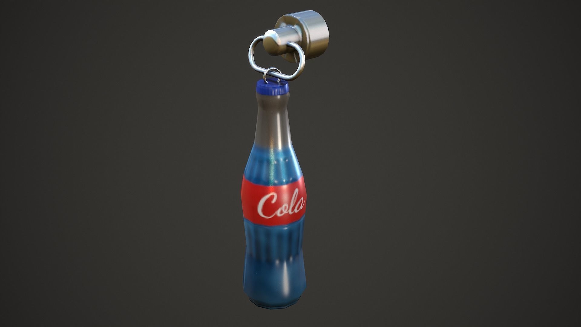 Bottle Weapon Charm - Low Poly Game Ready Low-poly 3D model_6