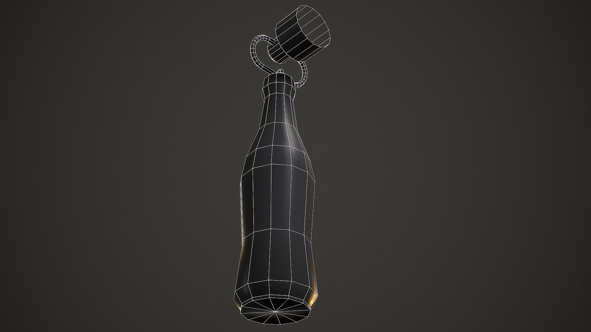 Bottle Weapon Charm - Low Poly Game Ready Low-poly 3D model_13