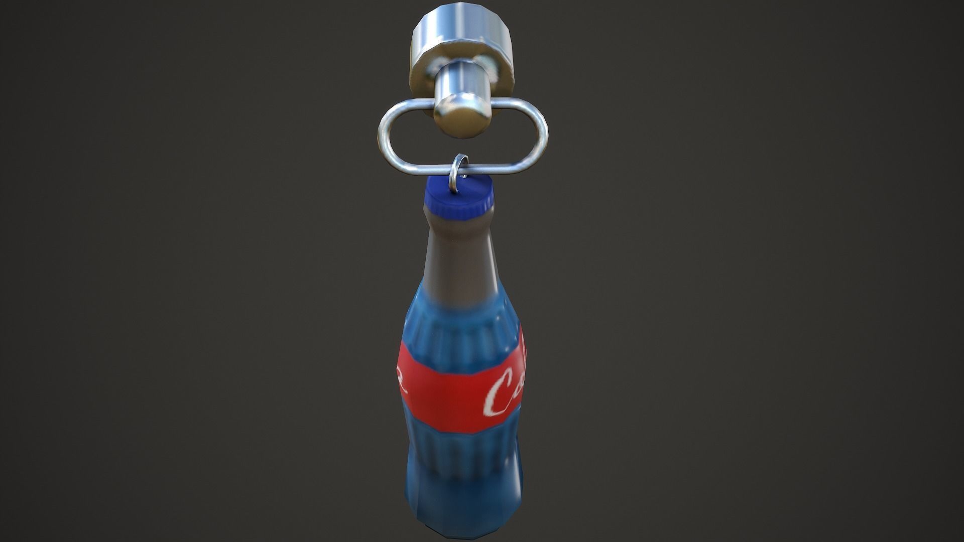 Bottle Weapon Charm - Low Poly Game Ready Low-poly 3D model_9