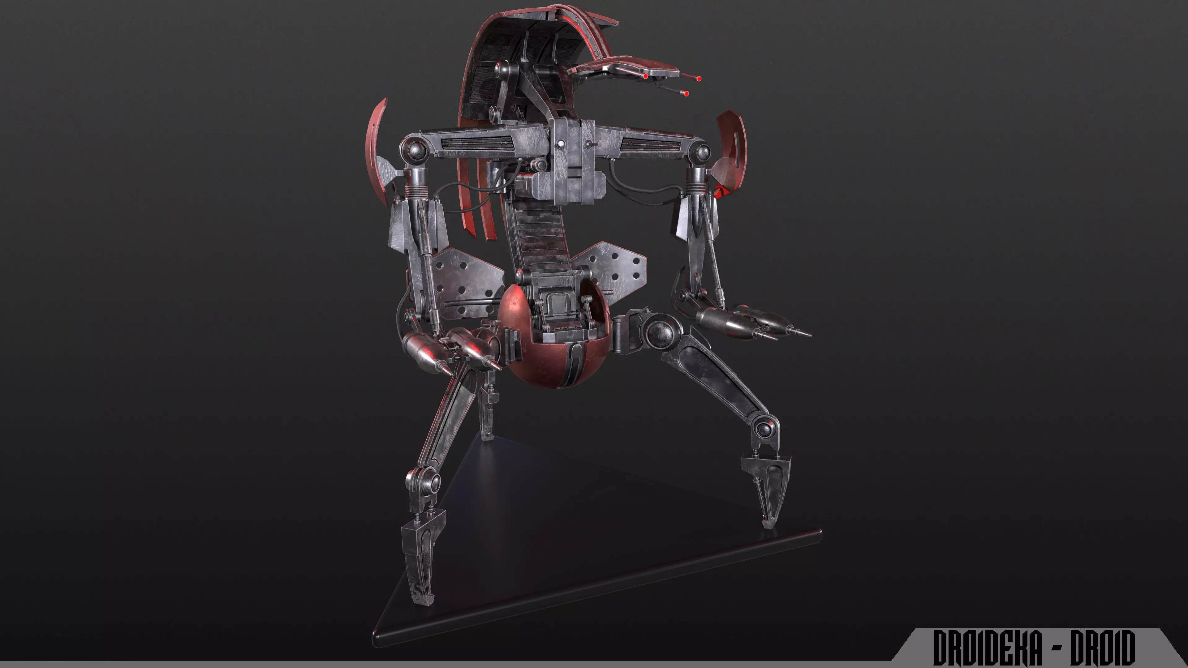 Droideka Game Ready Model Low-poly 3D model