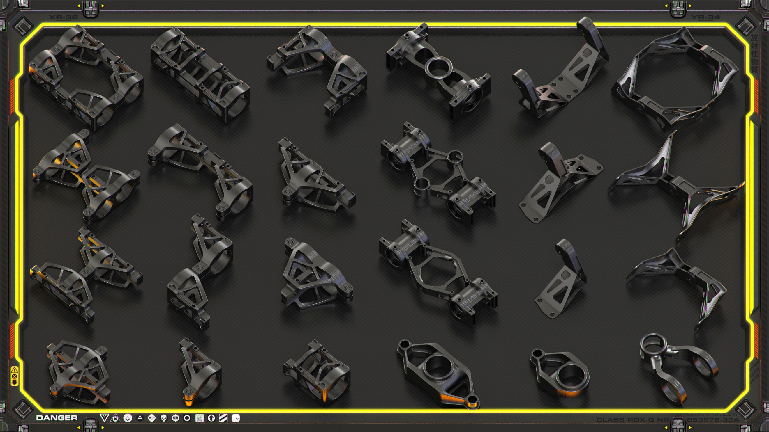 Sci-Fi Hard Surface KITBASH 490 DETAILS 3D model | CGTrader