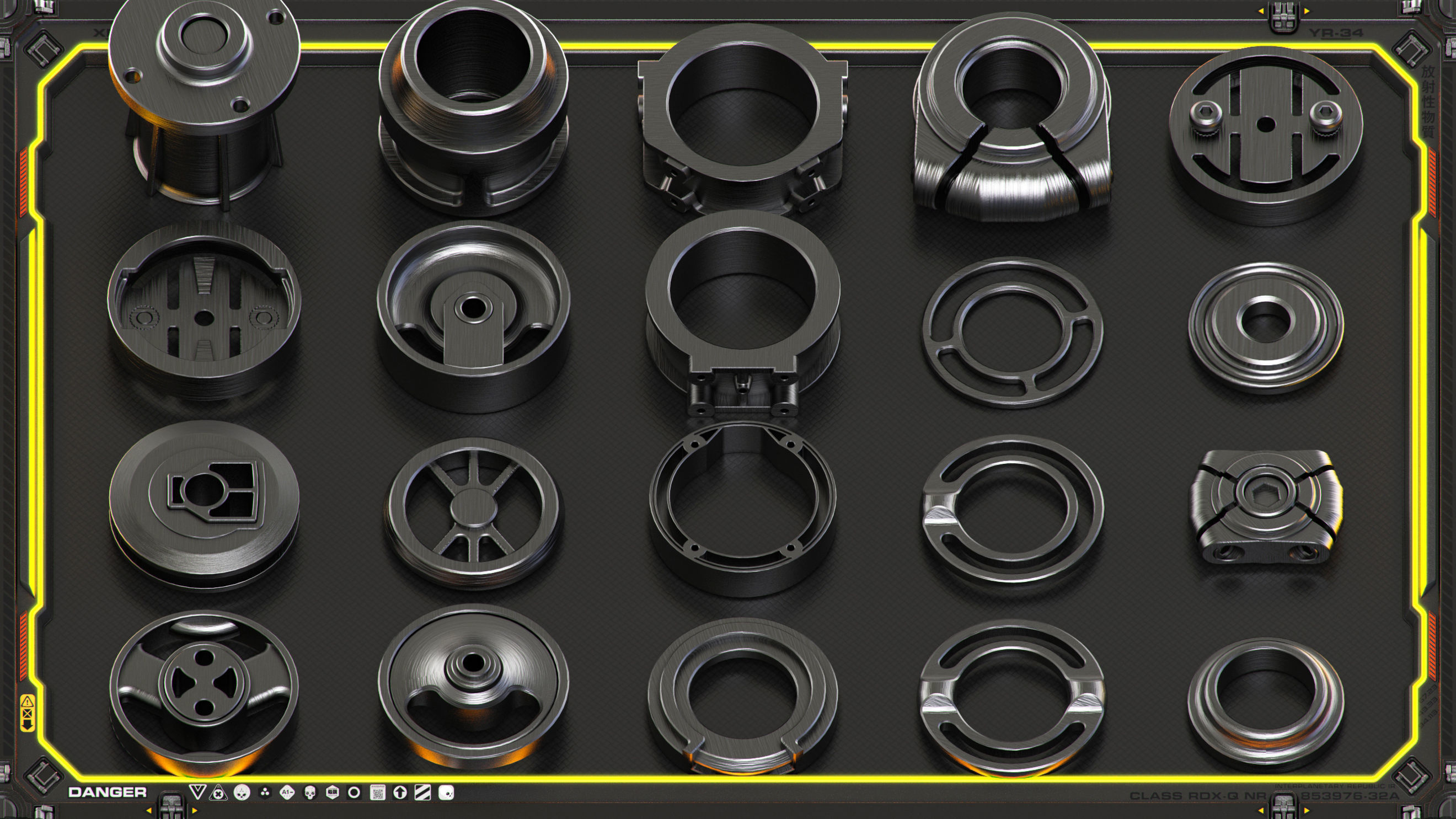 Sci-Fi Hard Surface KITBASH 490 DETAILS 3D model | CGTrader