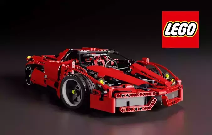 LEGO FERRARI ENZO 3D model CGTrader