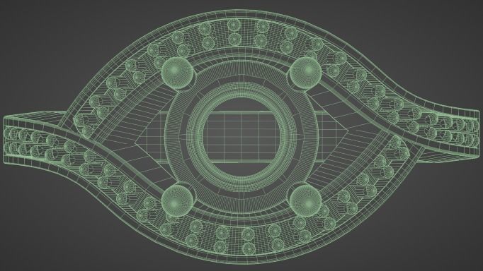 Modern engagement twist ring with diamond 3d print 3D model 3D print model_7