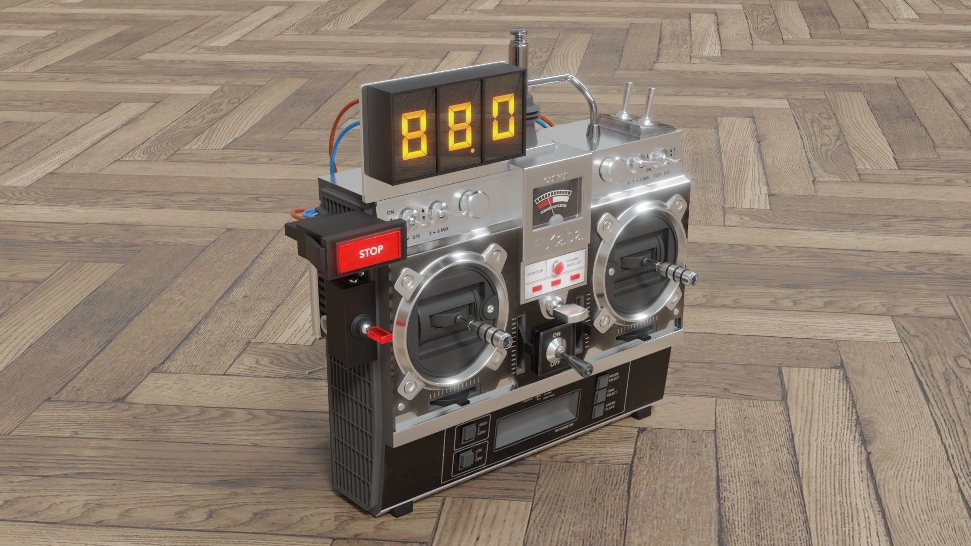 Doc Brown remote control 3D model_8