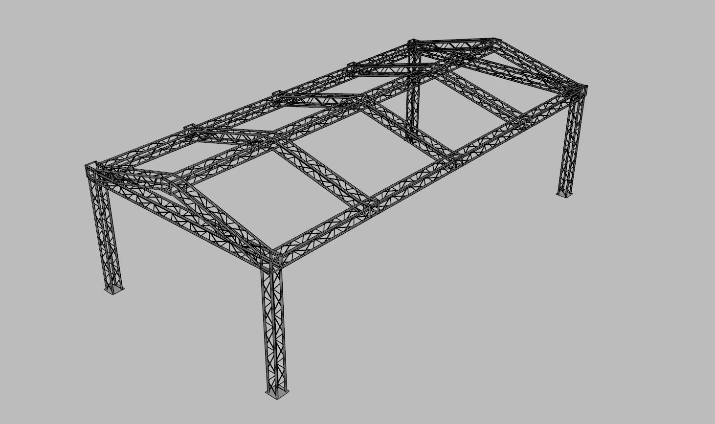 Rectangular Tent 12x6 Meters 3D model_8