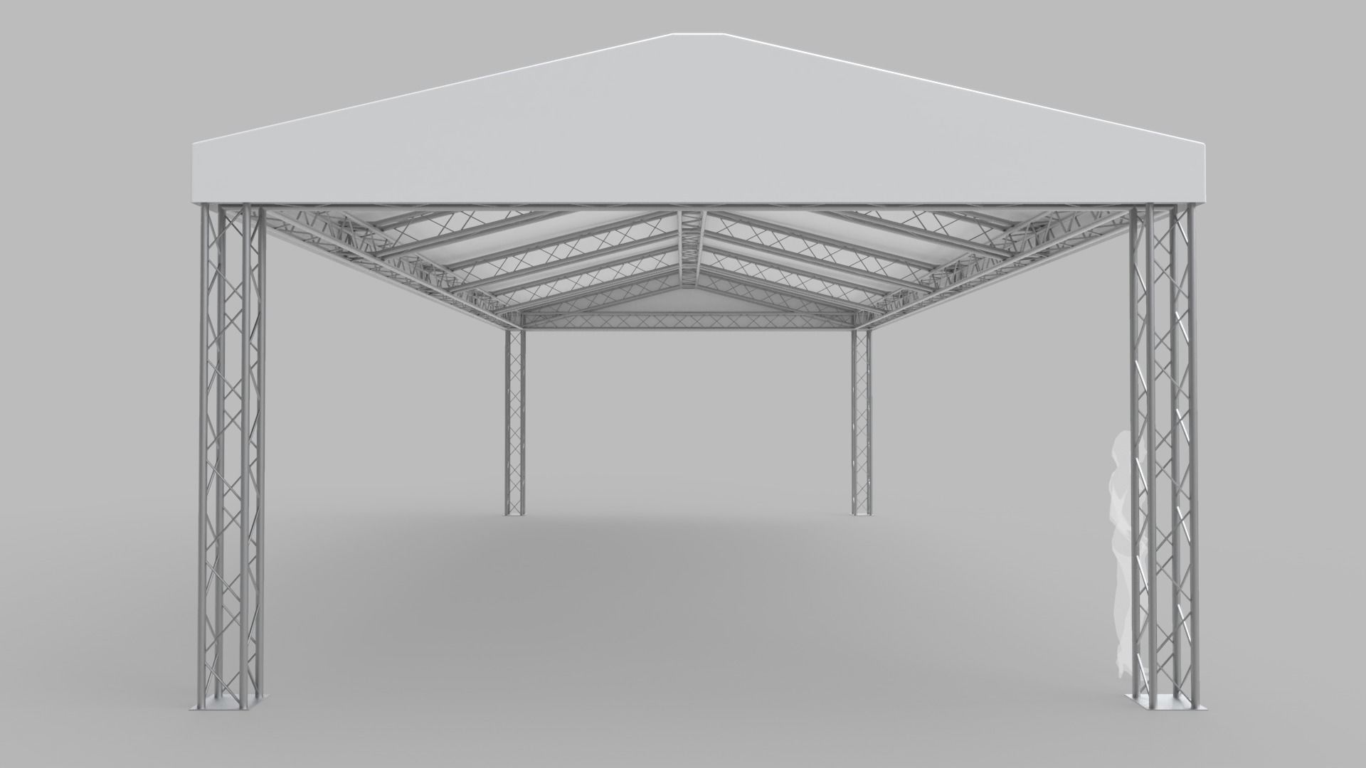Rectangular Tent 12x6 Meters 3D model_3