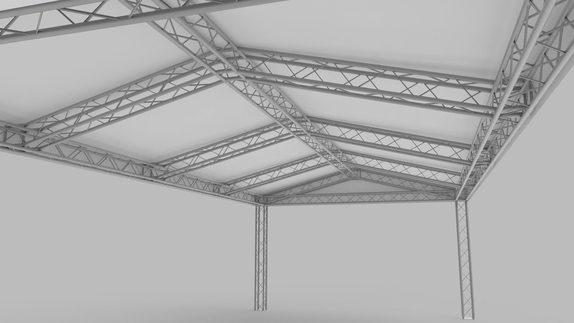 Rectangular Tent 12x6 Meters 3D model_2