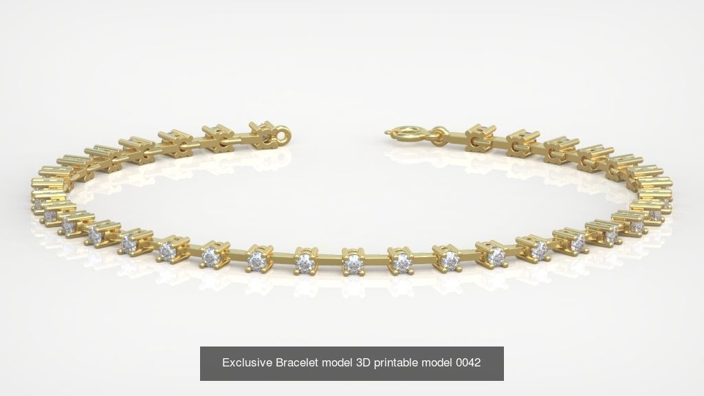 Ring Bracelet Earring and Pendant Set 3D printable model 0020 3D Model Collection_7