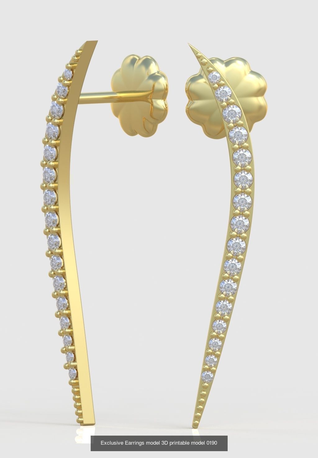 Ring Bracelet Earring and Pendant Set 3D printable model 0020 3D Model Collection_9