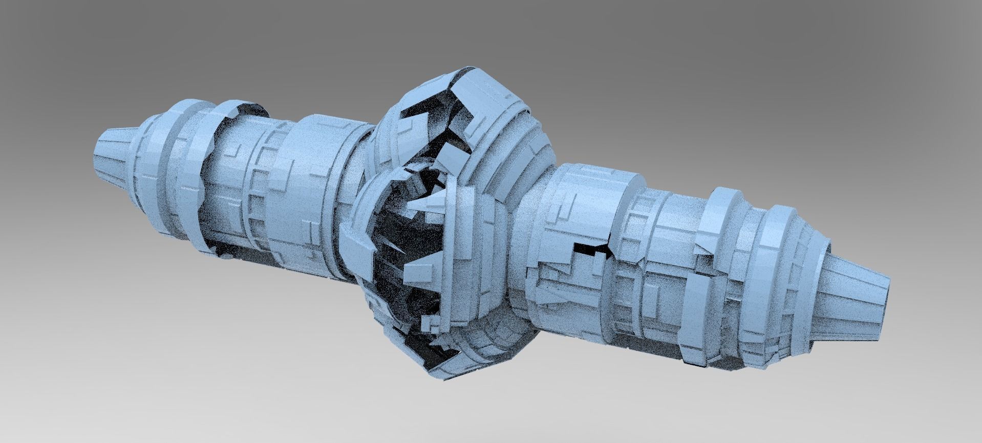 Moon base Power relay shard 3D model_1