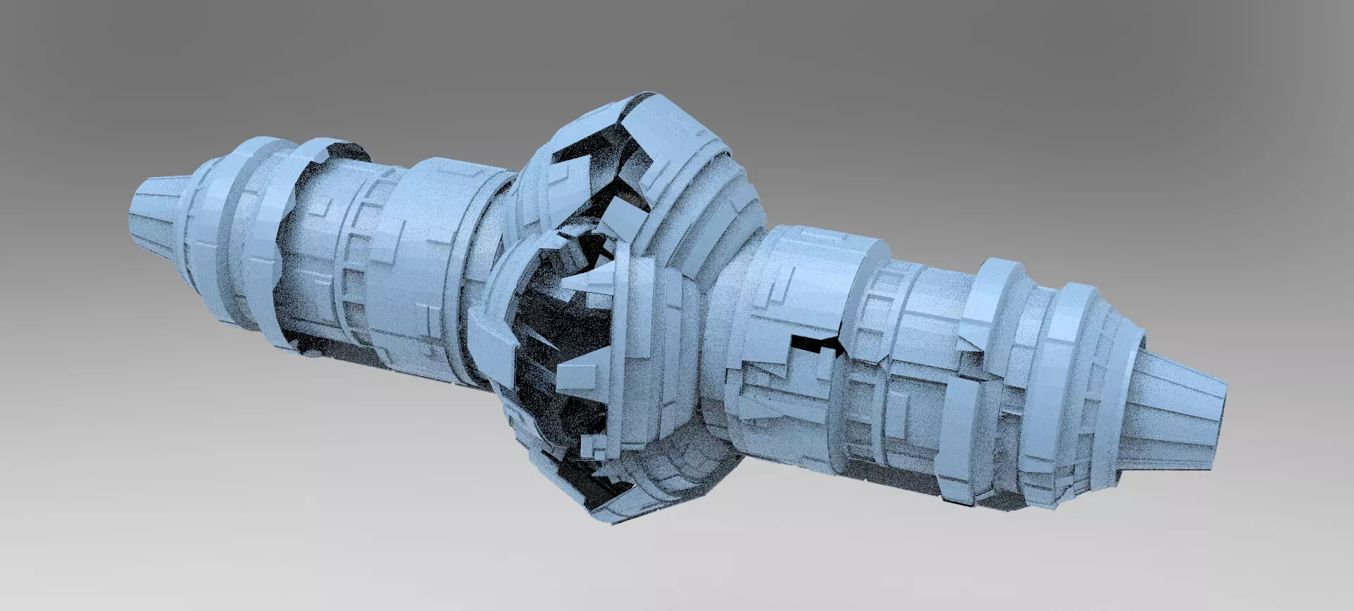 Moon base Power relay shard 3D model_0