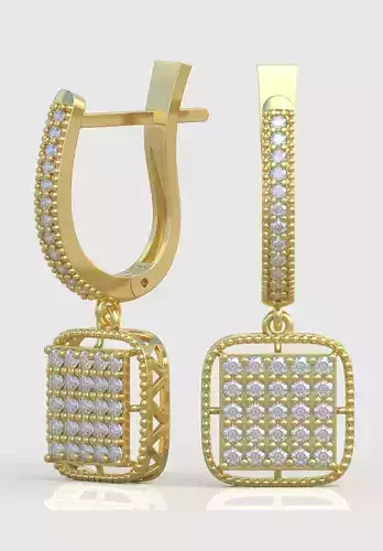 Earring 3D model 3D printable model 0191-13 3D print model