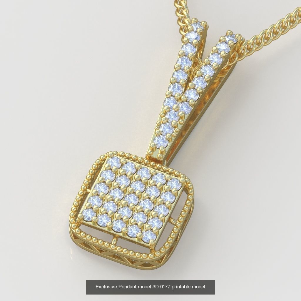 Ring Bracelet Earring and Pendant Set 3D printable model 0021 3D Model Collection_10