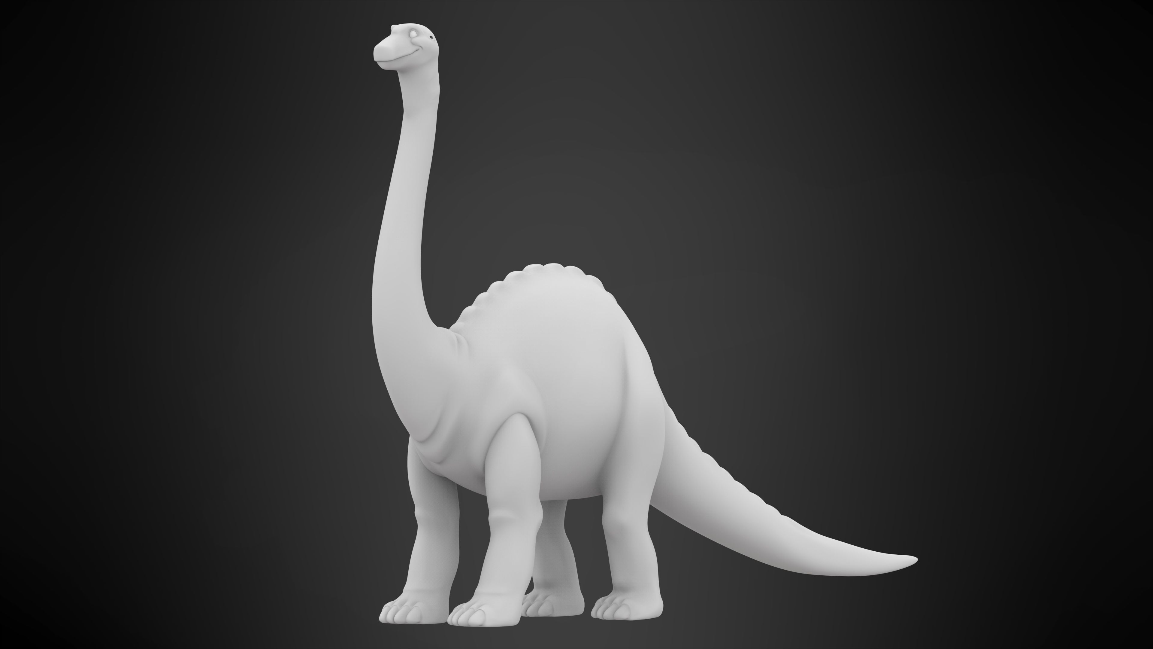 Bron Longneck 3D model_5