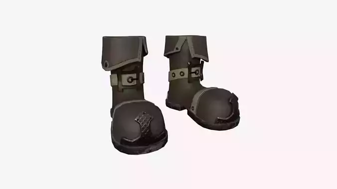 Medieval Boots A09 Brown - Fantasy Character Design Low-poly 3D model