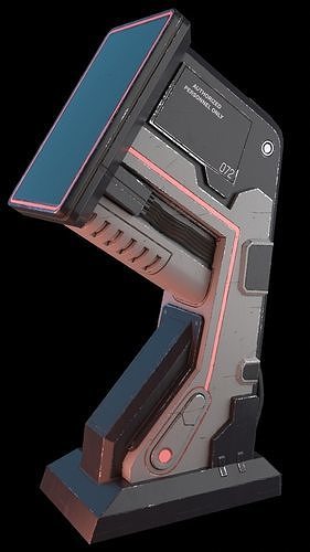 Terminal Sci-fi Low-poly Free low-poly 3D model