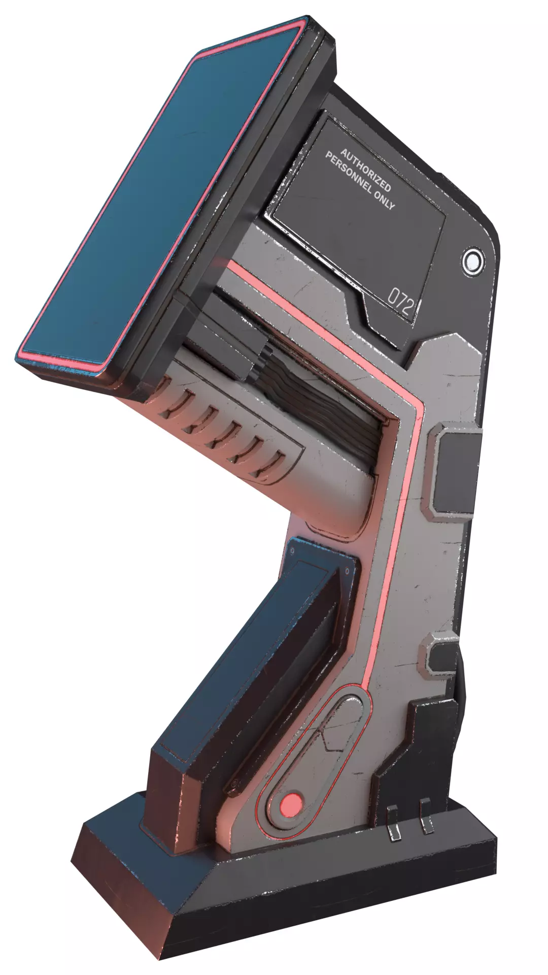 Terminal Sci-fi Low-poly Free low-poly 3D model