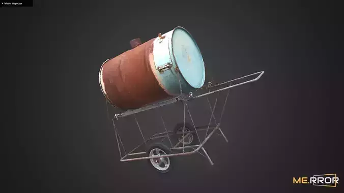 Game Ready Rusty Drumcan Cart
