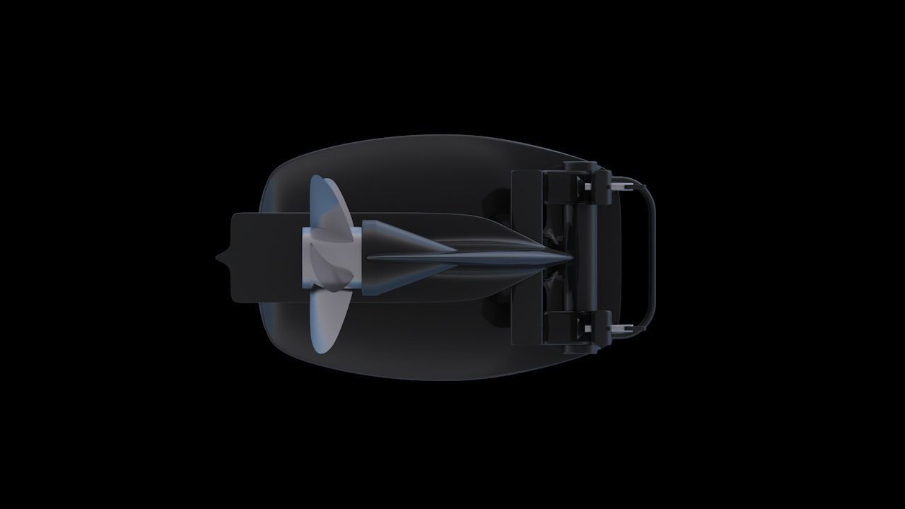 Fishing Boat Outboard Motor Low-poly 3D model_7