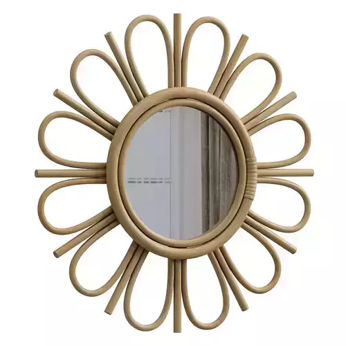 Nogu Rattan Mirror 45 and 35 cm