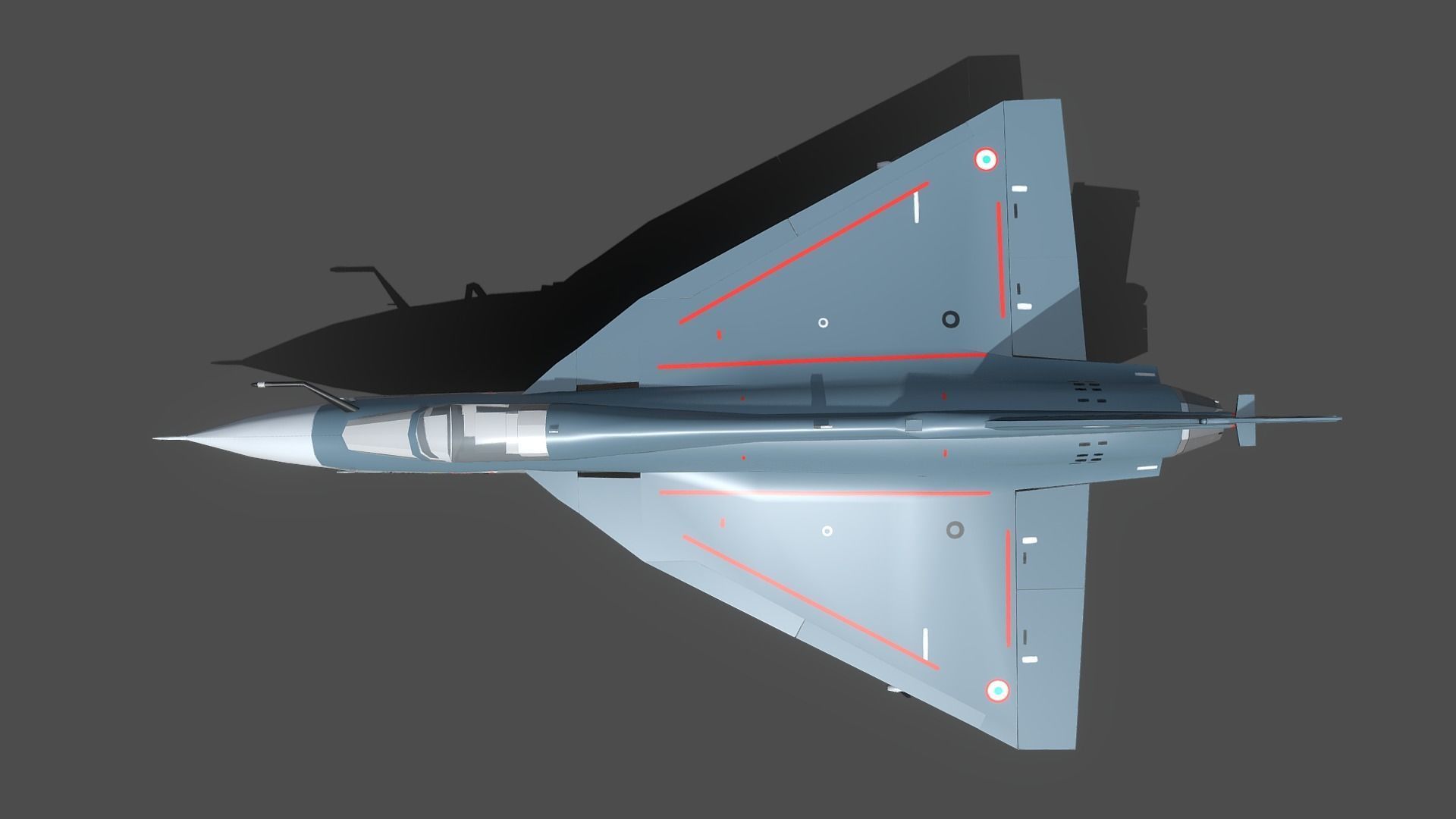 HAL Tejas Low-poly 3D model_5