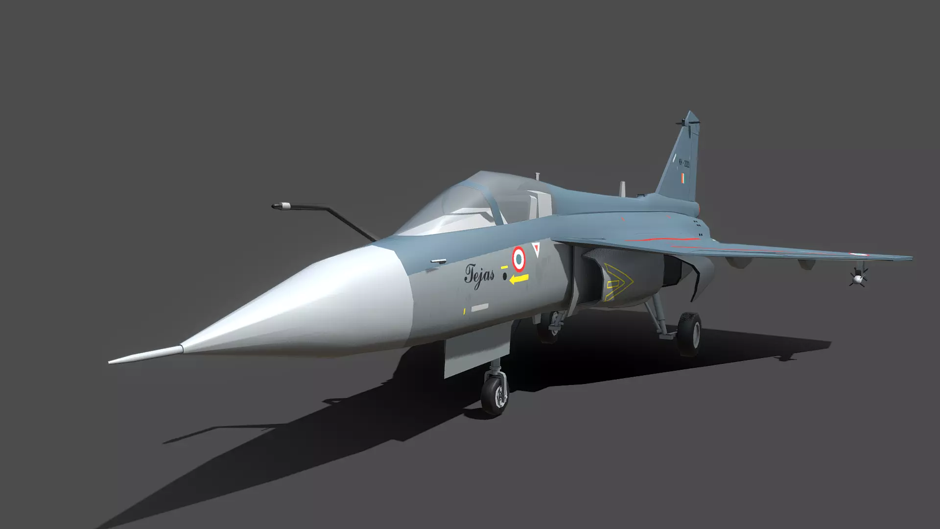 HAL Tejas Low-poly 3D model_0