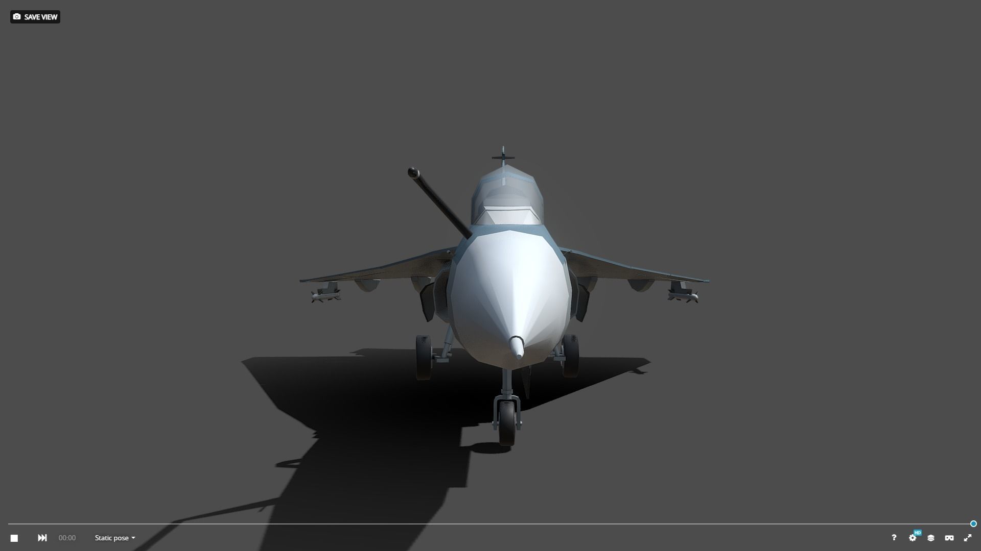 HAL Tejas Low-poly 3D model_4