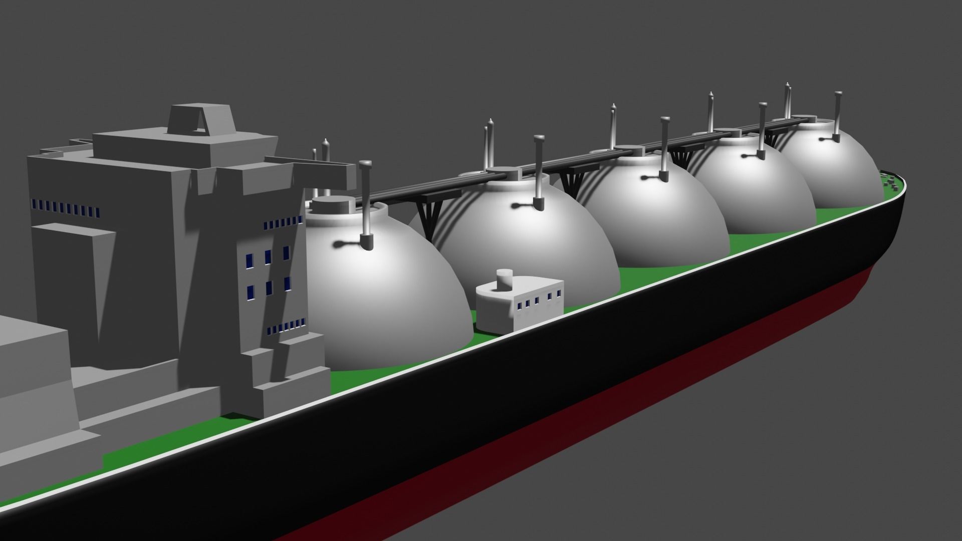 LNG Ship Low-poly 3D model_15