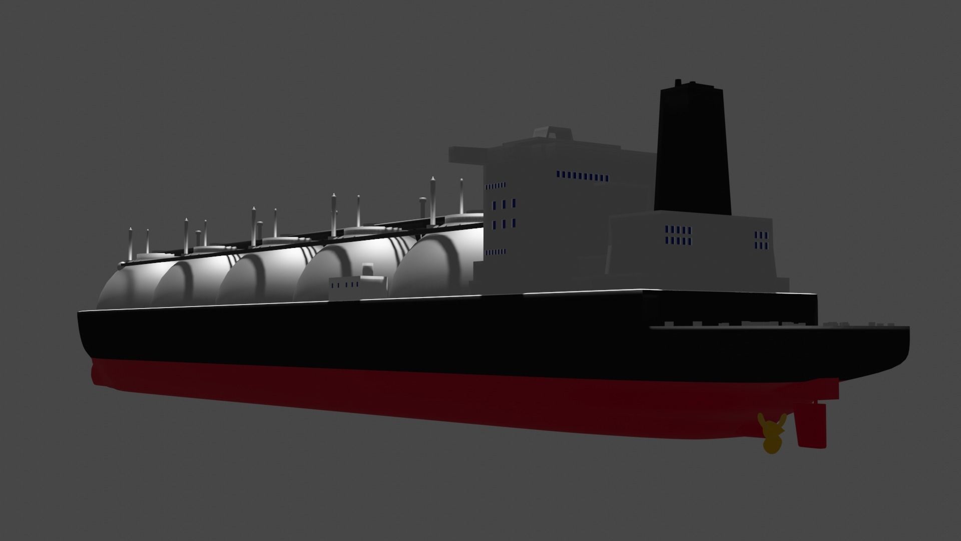 LNG Ship Low-poly 3D model_1