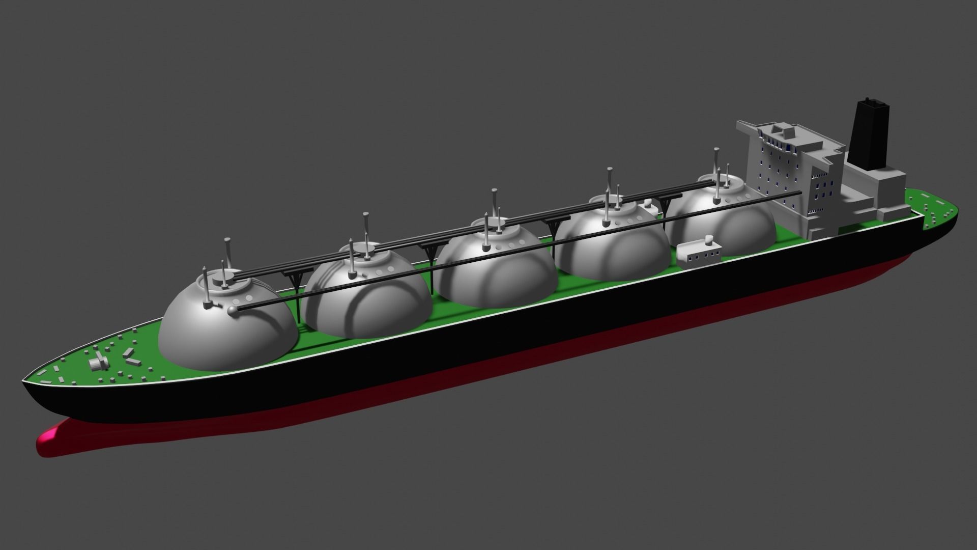 LNG Ship Low-poly 3D model_2