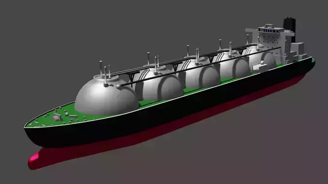 LNG Ship Low-poly 3D model