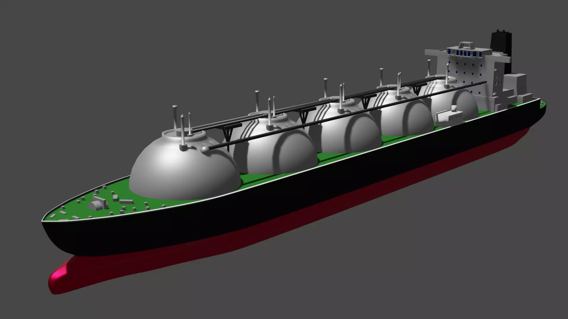LNG Ship Low-poly 3D model_0