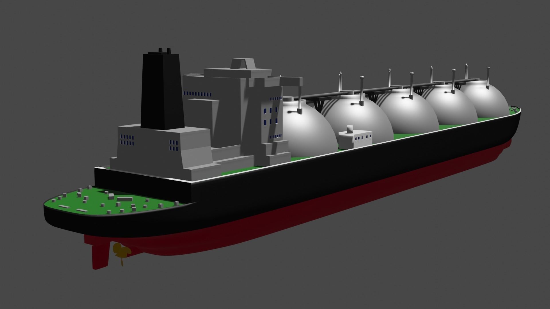 LNG Ship Low-poly 3D model_17