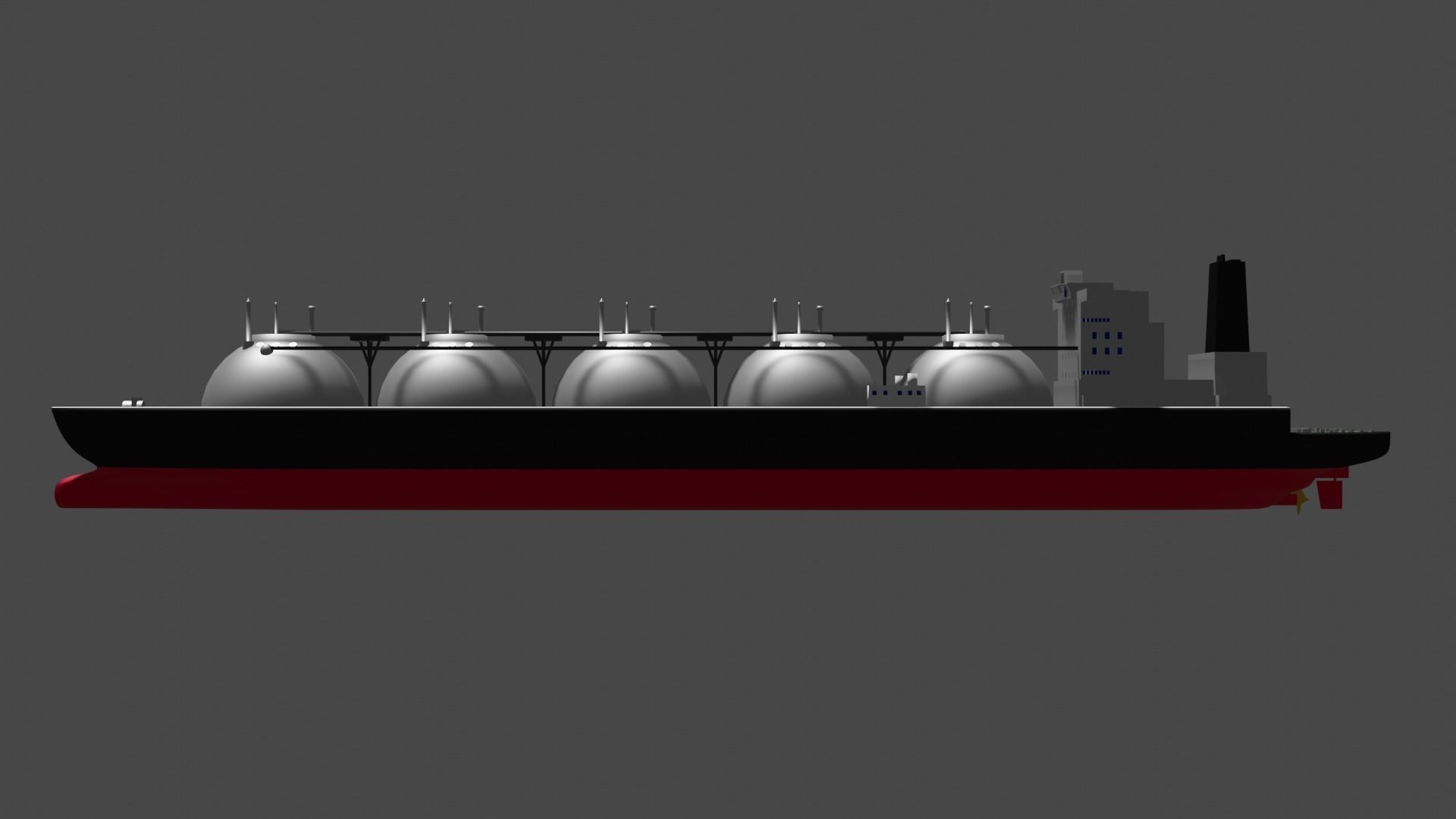 LNG Ship Low-poly 3D model_10