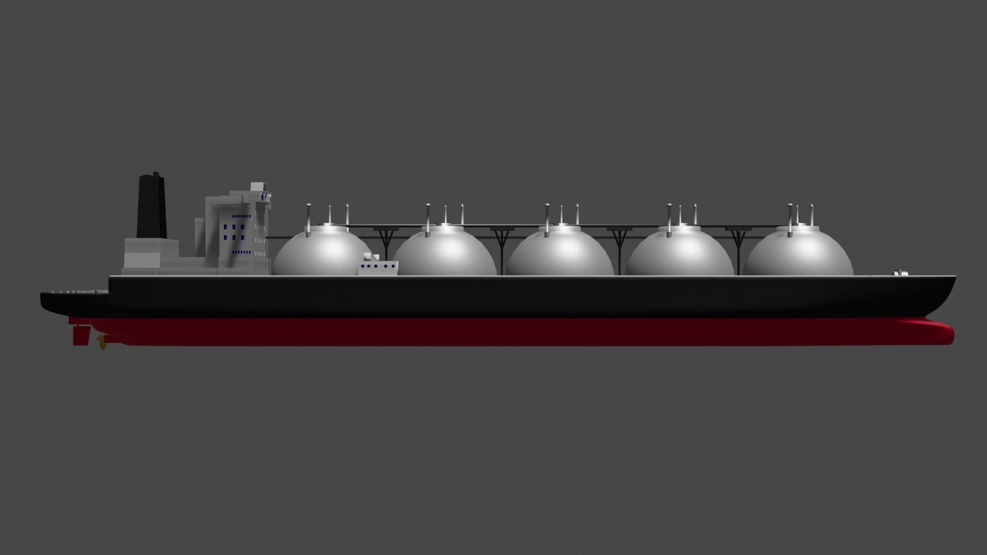 LNG Ship Low-poly 3D model_11